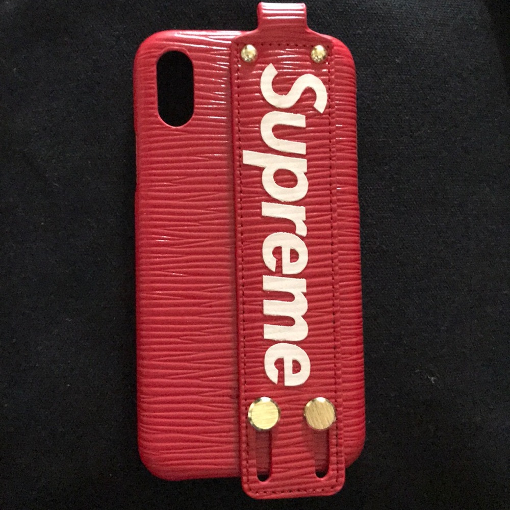 Red supreme iPhone X case